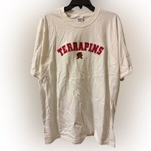 Y2K Early 2000s University of Maryland College Park Terrapins Gildan Tee Shirt
